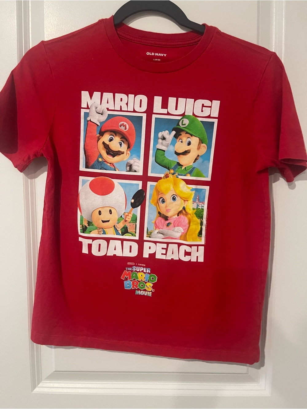 Old Navy Red Super Mario Character Tee - Mario Luigi Toad Peach Graphics